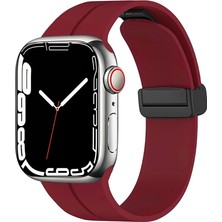 Apple Watch 38MM Uyumlu Kordon Silikon Metal Mıknatıslı Toka Zore Krd-84 Kayış