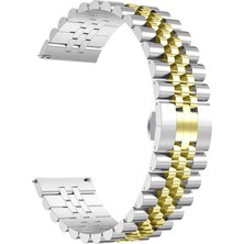 Zore Samsung Gear S3 22MM Uyumlu Kordon Paslanmaz Çelik Rolex Metal Krd-36 Kayış