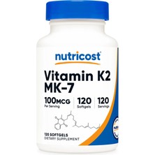 Nutricost Vitamin K2 Mk-7 100 Mcg 120 Softgels