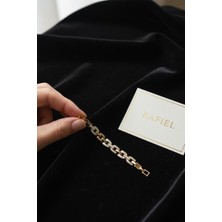 Rafiel Rafıel Kadın Işıltılı Taşlı Gold Bileklik - Özel Gün ve Hediye Şık Tasarım