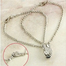 Zero Land Storozde Çift El Figürlü Bileklik - Gümüş Rengi