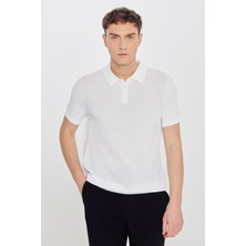 Altınyıldız Classics Standart Fit Normal Kesim Polo Yaka Jakarlı Triko Tişört