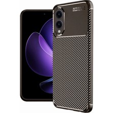 Esranın Dünyası Samsung Galaxy S25 Edge Kılıf Auto Focus Karbon Kapak - Kahverengi