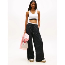 Tommy Jeans Düz Ekru Kadın Sporcu Büstiyer Tjw Crp Tape Bra Top