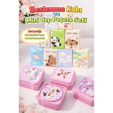 M&H Avantajlı Beslenme Seti: 4 Adet Yemek Saklama Kabı + 9 Adet Cep Peçetesi