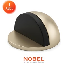 Nobel Yarımay Yapışkanlı Kapı Stoperi, Kapı Tamponu, Metal Kapı Stopu Durdurucu Tutucu Tutacağı Saten