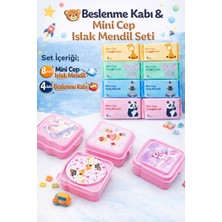 M&H Avantajlı Beslenme Seti: 4 Adet Yemek Saklama Kabı + 8 Adet Cep Islak Mendil