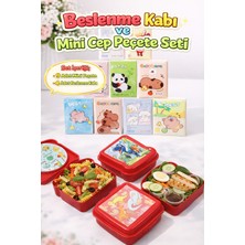 M&H Avantajlı Beslenme Seti: 4 Adet Yemek Saklama Kabı + 9 Adet Cep Peçetesi