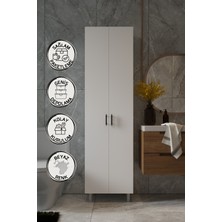 Belmo Titan 8 Raflı 2 Kapaklı Çok Amaçlı Dolap Mutfak Banyo Kiler Erzak Dolabı