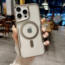 Epro iPhone 16 Pro Max Magsafe Şarj Özellikli Kamera Koruma Çıkıntılı Arkası Şeffaf Yanları Renkli Kılıf