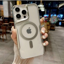 Epro iPhone 16 Pro Max Magsafe Şarj Özellikli Kamera Koruma Çıkıntılı Arkası Şeffaf Yanları Renkli Kılıf