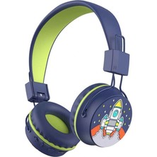 Dadya Milla Ddy Roket Desenli Bluetooth Kulak Üstü Kablosuz Kulaklık Mil