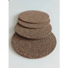 Lilys Kauçuklu Mantar Bardak Altlığı Ince Çap 11CM Kalınlık 3mm 4 Adet