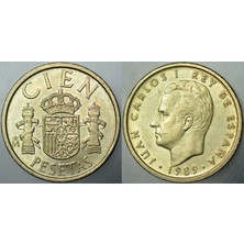 Banknoting Ispanya 100 Peseta 1989 Juan Carlos I Dönemi.