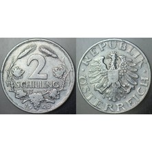 Banknoting Avusturya 2 Şilin 1946 Alüminyum 28 Mm.