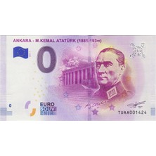 Banknoting Hatıra 0 Euro 2019 Atatürk. Ilk Çıkan Nadir Tip. 5000 Adet Baskı. Çil.