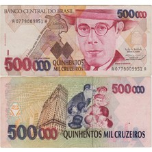Banknoting Brezilya 500.000 Cruzeiros 1993 Çok Çok Temiz.