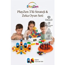 PlayZen Strateji & Zeka Oyun Seti 3’lü – Monster Xox + Tetra Kule + Memory Chess Eğitici Oyuncak