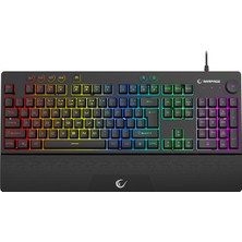 Rampage KB-GX65 SIMULA USB RGB Aydınlatmalı 4 Makro Tuşlu English Layout Bilek Destekli Gaming Oyuncu Klavyesi