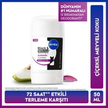 Nivea Kadın Stick Deodorant Black&white Authentic 50 Ml,terleme Karşıtı,meyve,çiçek Kokusu,kumaş Koruması