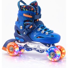 Speedx Dino Profesyonel Çocuk Pateni Işıklı Silikon Tekerler Taşıma Çantalı