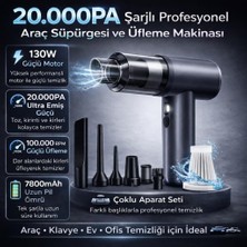 Coofbe 130W 3modlu 20000PA Araç Süpürgesi 7800MAH Şarjlı Oto Süpürgesi ve 100000 Rpm Üfleme Makinası