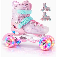 Speedx Cat Profesyonel Çocuk Pateni Işıklı Silikon Tekerler Taşıma Çantalı