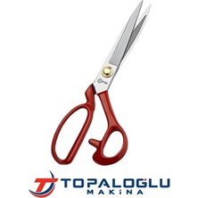 Broderi Pin 8 Inç Somunlu Kırmızı Saplı Makas