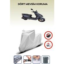 Breen Arora Quantum 50 Uyumlu Gri Motosiklet Brandası Arka Çanta Uyumsuz