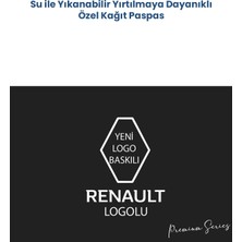 Balkan Ambalaj Suya Dayanıklı Yıkanabilir Renault Uyumlu Yatay Oto Paspas Kağıdı Siyah Gümüş Baskı 50 Adet 35X50CM