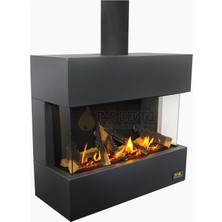 Revega H75UB Uzaktan Kumandalı Hermetik Doğalgazlı Şömine Soba