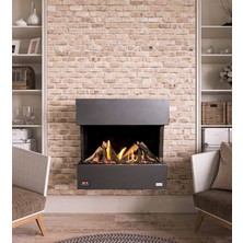 Revega H75AB Arkadan Bacalı Hermetik Doğalgazlı Şömine Uzaktan Kumandalı Soba