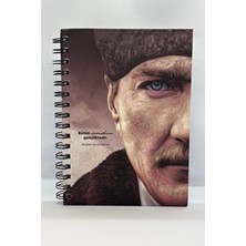 Be Online Atatürk Sert Kapak A5 Defter - Çizgili 160 Sayfa Çok Renkli 14.8×21 cm