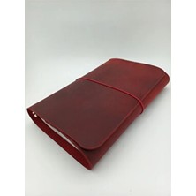 Galande Hakiki Deri A6 Defter Kabı - Kılıfı – El Yapımı - Içe Katlanan Model- Kişiselleştirilebilir