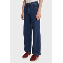 Tommy Jeans Pamuk Wide Leg Yüksel Bel Geniş Paça Jeans Bayan Kot Pantolon DW0DW22438 1bk