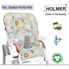 Holmer Organik Mama Sandalyesi Minderi & Kılıfı Max-M Koyu Gri Leke Tutmaz 0-3 Yaş İçin