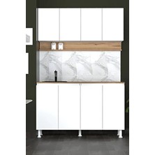Fly Mobilya 140 cm Venda Mutfak Dolabı, Mini Mutfak Dolabı, Çok Amaçlı Dolap