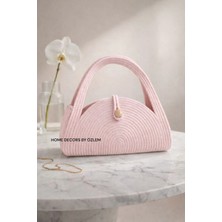 Midi Hasır Çanta El Çantası Kol Çantası Plaj Çantası Omuz Çantası Günlük Çanta