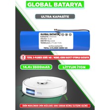 Global Batarya Tefal RG9177 X-Plorer Serie 140 Robot Süpürge Bataryası 14.4V 3500MAH Li-Ion Pil (Ultra Kapasite)