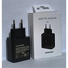 Kotenart Samsung Galaxy S23 Ultra 5g Uyumlu 45W Süper Hızlı Type-C Şarj Cihazı Adaptör Siyah - EP-TA845