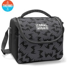 Coral High Kids Gri Siyah Yarasa Desenli Thermo Beslenme Çantası 37144