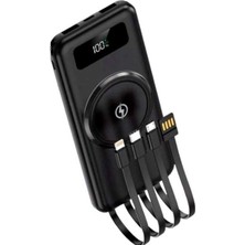 Epilons Kablosuz Çoklu Şarj Girişli 10.000 Mah Kablolu Taşınabilir