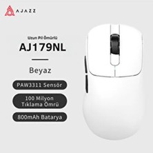 CoverZone Ajazz AJ179 Nl Kablosuz Oyuncu Mouse – 3 Modlu, 26000 Dpı PAW3395, 1000Hz, 800MAH Batarya