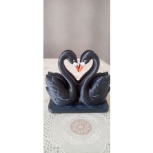 GezegenX Peçetelik, Dekoratif Şık Mutfak Sunum Peçetesi, Kuğu Figürlü Peçete Standı, Masa Üstü Tasarım