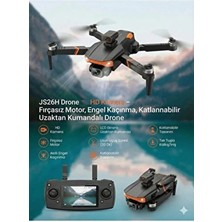 FaroxTech JS26H Drone Hd Kamera Fırçasız Motor Engel Kaçınma Katlanabilir Uzaktan Kumandalı Drone