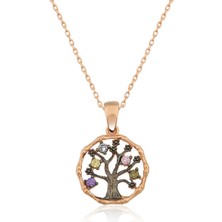 Diger KENPAZAR925 Ayar Gümüş Küçük Hayat Ağacı Bayan Gümüş Kolye