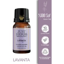Just Herbs Lavanta Yağı 10 ml %100 Saf ve Doğal Lavandula Angustifolia Oil