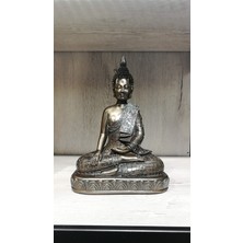 Miamantra Bronz Rengi Buda Heykelciği (Büyük Boy 26 cm)
