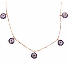 Diger KENPAZAR925 Ayar Gümüş Nazarlı Şans Bayan Gümüş Kolye