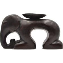 Miamantra Yere Çökmüş Fil Tealight Mumluk (16 cm)